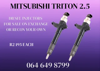 Mitsubishi Triton 2.5 Diesel Injectors With Washers For Sale On Exchange Or Recon Your Own Warranty