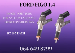 Ford Figo 1.4 Diesel Injectors With Washers For Sale On Exchange Warranty Included