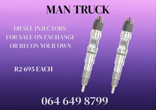 Man Truck Diesel Injectors For Sale On Exchange Washers And Warranty Included