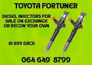 Toyota Fortuner Diesel Injectors For Sale On Exchange Or Recon Your Own Washers And Warranty Incl
