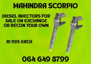 Mahindra Scorpio Diesel Injectors With Washers For Sale On Exchange 6 Months Warranty Included