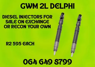 Gwm 2l Delphi Diesel Injectors With Washers For Sale Or Recon Your Own Warranty Included