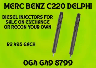 Merc Benz C220 Delphi Diesel Injectors For Sale On Exchange Or Recon Your Own Washers And Warranty