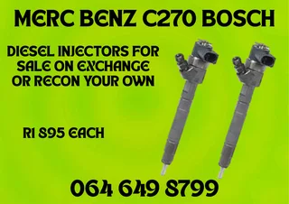 Merc Benz C270 Bosch Diesel Injectors For Sale On Exchange 6 Months Warranty Included