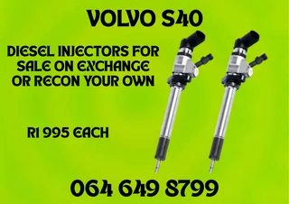 Volvo S40 Diesel Injectors For Sale On Exchange Or Recon Your Own Washers And Warranty Included