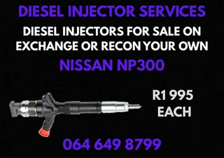 Nissan Np300 Diesel Injectors For Sale On Exchange Washers And Warranty Included