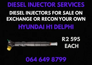 Hyundai H1 Delphi Diesel Injectors For Sale Or Recon Your Own Warranty Included