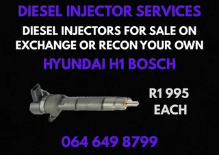 Hyundai H1 Bosch Diesel Injectors For Sale Or Recon Your Own Washers And Warranty Included