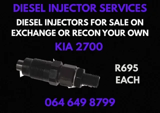 Kia 2700 Diesel Injectors For Sale 6 Months Warranty Included