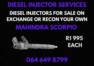 Mahindra Scorpio Diesel Injectors With Washers For Sale On Exchange Warranty Included
