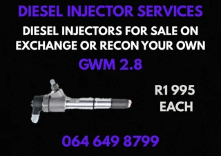 Gwm 2.8 Diesel Injectors With Washers For Sale 6 Months Warranty Included