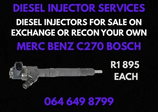 Merc Benz C270 Bosch Diesel Injectors For Sale On Exchange 6 Months Warranty Included