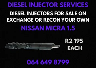Nissan Micra 1.5 Diesel Injectors For Sale On Exchange 6 Months Warranty Included