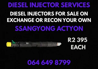 Ssangyong Actyon Diesel Injectors For Sale Or Recon Your Own 6 Months Warranty Included
