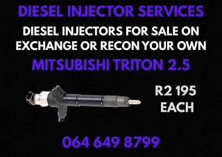 Mitsubishi Triton 2.5 Diesel Injectors For Sale 6 Months Warranty Included