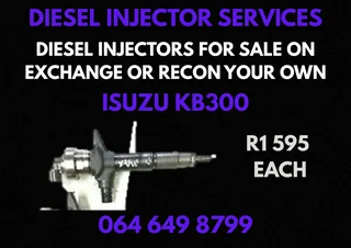 Isuzu Kb300 Diesel Injectors With Washers For Sale On Exchange Warranty Included
