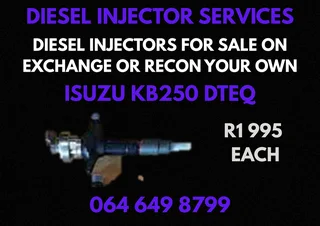 Izusu Kb250 Dteq Diesel Injectors With Washers For Sale Or Recon Your Own