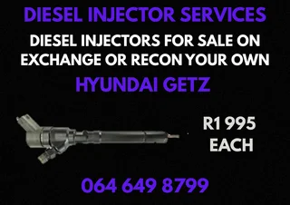 Hyundai Getz Diesel Injectors With Washers For Sale