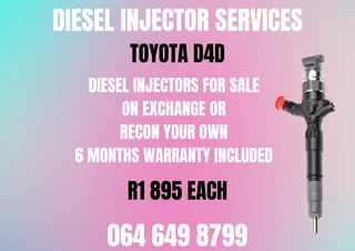 Toyota D4d Diesel Injectors For Sale On Exchange Or Recon Your Own