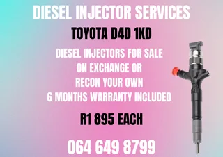 Toyota D4d 1kd Diesel Injectors For Sale On Exchange Or Recon Your Own Washers Included