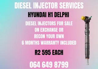 Hyundai H1 Delphi Diesel Injectors For Sale Or Recon Your Own Warranty Included