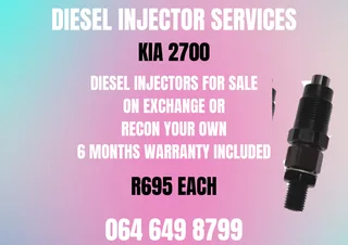 Kia 2700 Diesel Injectors For Sale 6 Months Warranty Included