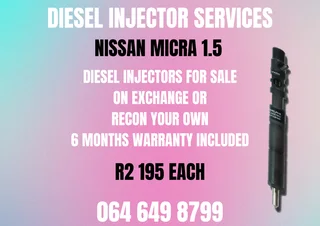Nissan Micra 1.5 Diesel Injectors For Sale Or Recon Your Own