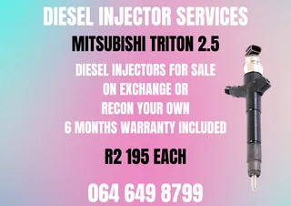 Mitsubishi Triton 2.5 Diesel Injectors With Washers For Sale On Exchange Or Recon Your Own Warranty