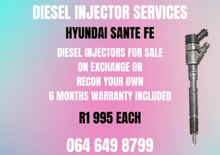 Hyundai Sante Fe Diesel Injectors With Washers For Sale Or Recon Your Own Warranty Included