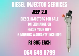 Jeep 2.8 Diesel Injectors For Sale On Exchange Or Recon Your Own Washers And Warranty Included