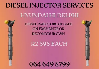 Hyundai H1 Delphi Diesel Injectors For Sale Or Recon Your Own Warranty Included
