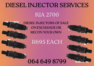 Kia 2700 Diesel Injectors For Sale 6 Months Warranty Included