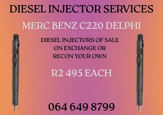 Merc Benz C220 Delphi Diesel Injectors For Sale On Exchange Or Recon Your Own Washers And Warranty