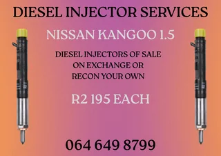 We Can Recon You Nissan Kangoo 1.5 Diesel Injectors 6 Months Warranty Included