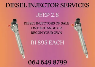 Jeep 2.8 Diesel Injectors For Sale On Exchange Or Recon Your Own Washers And Warranty Included