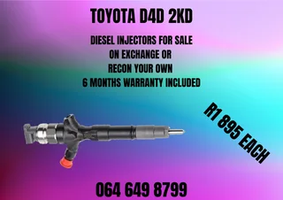 Toyota D4d 2kd Diesel Injectors For Sale On Exchange Or Recon Your Own Warranty Included