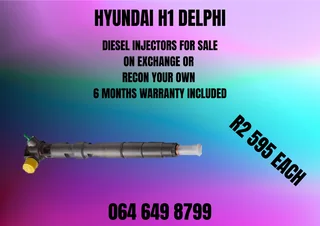 Hyundai H1 Delphi Diesel Injectors For Sale Or Recon Your Own Warranty Included