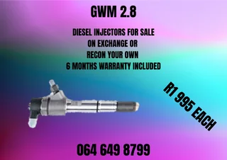 Gwm 2.8 Diesel Injectors With Washers For Sale 6 Months Warranty Included