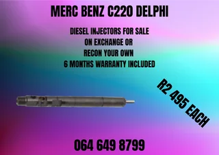 Merc Benz C220 Delphi Diesel Injectors For Sale On Exchange Or Recon Your Own Washers And Warranty