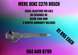 Merc Benz C270 Bosch Diesel Injectors For Sale On Exchange 6 Months Warranty Included