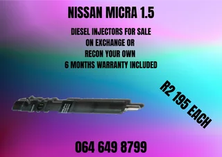Nissan Micra 1.5 Diesel Injectors For Sale On Exchange Washers And Warranty Included