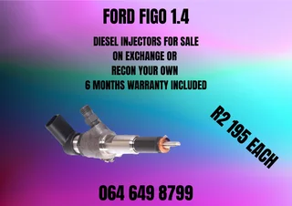 Ford Figo 1.4 Diesel Injectors With Washers For Sale On Exchange Or Recon Your Own Warranty Included
