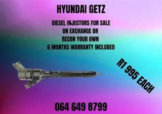 Hyundai Getz Diesel Injectors With Washers For Sale 6 Months Warranty Included