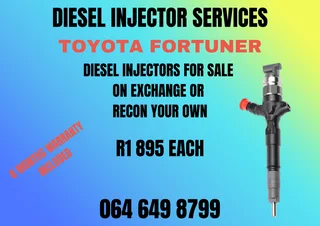 Toyota Fortuner Diesel Injectors For Sale On Exchange Or Recon Your Own Washers And Warranty Incl