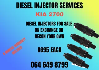 Kia 2700 Diesel Injectors For Sale 6 Months Warranty Included