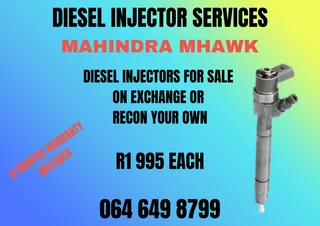 Mahindra Mhawk Diesel Injectors With Washers For Sale On Exchange Warranty Included