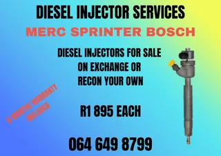 We Can Recon Your Merc Sprinter Bosch Diesel Injectors Warranty Included