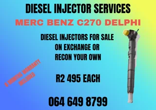 Merc Benz C270 Delphi Diesel Injectors For Sale On Exchange Or Recon Your Own Washers And Warranty