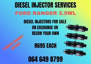 Ford Ranger 2.5wl Diesel Injectors For Sale Or Recon Your Own Warranty Included