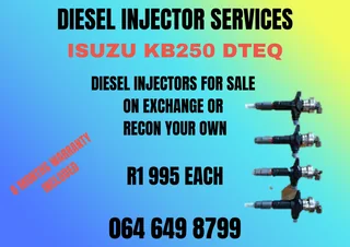 Isuzu Kb250 Dteq Diesel Injectors With Washer For Sale 6 Months Warranty Included